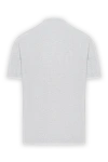 Gray men's T-shirt with edging and cotton logo Brunello Cucinelli - contrast edging, brand logo. 100% cotton. Country of manufacture: Italy. Care: specialized cleaning - photo 6