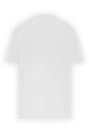 White men's T-shirt with layered details Brunello Cucinelli - edging on sleeves and collar, brand logo. 100% cotton. Country of manufacture: Italy. Care: specialized cleaning - photo 6