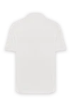 Men's white cotton T-shirt with multi-layer details Brunello Cucinelli - edging on sleeves and collar, brand logo. 100% cotton. Country of manufacture: Italy. Care: specialized cleaning - photo 6