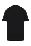 Men's black cotton T-shirt with multi-layer details Brunello Cucinelli - edging on sleeves and collar, brand logo. 100% cotton. Country of manufacture: Italy. Care: specialized cleaning - photo 6