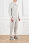 Brunello Cucinelli Спортивный костюм бежевый в рубчик с капюшоном - узор в рубчик . капюшон. 100% хлопок. молния. два боковых кармана. Страна производитель: Италия. Уход: специализированная чистка - фото 3