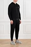 Brunello Cucinelli Черный спортивный костюм с капюшоном в рубчик - узор рубчик. капюшон. 100% хлопок. молния. два боковых кармана. Страна производитель: Италия. Уход: специализированная чистка - фото 3