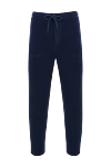 Brunello Cucinelli Ribbed cotton joggers for men blue - ribbed. 100% cotton. Closure: drawstring. two front pockets. Country of manufacture: Italy. Care: specialized cleaning - photo 1