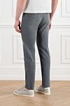 Gray cotton jeans for men with logo Brunello Cucinelli - brand logo. 100% cotton. Closure: button, zipper. two side pockets, two back pockets. Country of manufacture: Italy. Care: specialized cleaning - photo 4