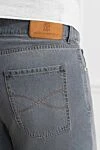 Brunello Cucinelli Gray cotton jeans for men with logo - brand logo. 100% cotton. Closure: button, zipper. two side pockets, two back pockets. Country of manufacture: Italy. Care: specialized cleaning - photo 5