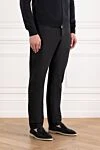 Brunello Cucinelli Black cotton jeans with elastane and leather patch - 99% cotton, 1% elastane. Color: black. zipper, button. 5. Country of manufacture: Italy. Care: specialized cleaning - photo 3