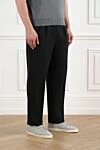 Brunello Cucinelli Black linen drawstring trousers - 100% linen. Closure: drawstring. two front pockets. Country of manufacture: Italy. Care: specialized cleaning - photo 3