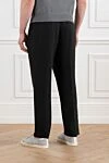Black linen drawstring trousers Brunello Cucinelli - 100% linen. Closure: drawstring. two front pockets. Country of manufacture: Italy. Care: specialized cleaning - photo 4