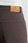 Brunello Cucinelli Men's classic cotton jeans, brown - brand logo. 99% cotton, 1% elastane. Closure: button, zipper. two side pockets, two back pockets. Country of manufacture: Italy. Care: specialized cleaning - photo 5