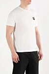 Stone Island White T-shirt with Compass logo patch - brand logo. 100% cotton. Country of manufacture: Italy. Care: specialized cleaning - photo 3