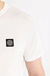 Stone Island White T-shirt with Compass logo patch - brand logo. 100% cotton. Country of manufacture: Italy. Care: specialized cleaning - photo 5