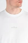 Stone Island Белая футболка с принтом мужская из хлопка - логотип бренда. 100% хлопок. Страна производитель: Италия. Уход: специализированная чистка - фото 5