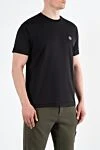 Stone Island Чорна футболка облягаючого крою з нашивкою-логотипом Compass - логотип бренду. 100% бавовна. Країна виробник: Італія. Догляд: спеціалізоване чищення - фото 3