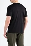 Чорна футболка облягаючого крою з нашивкою-логотипом Compass Stone Island - логотип бренду. 100% бавовна. Країна виробник: Італія. Догляд: спеціалізоване чищення - фото 4