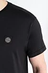 Stone Island Чорна футболка облягаючого крою з нашивкою-логотипом Compass - логотип бренду. 100% бавовна. Країна виробник: Італія. Догляд: спеціалізоване чищення - фото 5