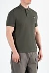 Stone Island Зелена сорочка-поло облягаючого крою з нашивкою Компас - логотип бренду. 95% бавовна. 5% еластан. гудзики. Країна виробник: Італія. Догляд: спеціалізоване чищення - фото 3