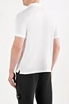Белое поло хлопковое мужское с логотипом компас Stone Island - логотип бренда. 95% хлопок, 5% эластан. пуговицы. Страна производитель: Италия. Уход: специализированная чистка - фото 4