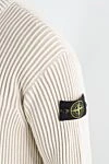 Stone Island Бежевый шерстяной тройер в рубчик на молнии - логотип бренда. 100% шерсть. молния. Страна производитель: Италия. Уход: специализированная чистка - фото 5