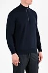 Stone Island Трикотажный тройер на молнии синий из мягкого хлопка - логотип бренда. 100% хлопок. молния. Страна производитель: Италия. Уход: специализированная чистка - фото 3