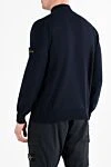 Трикотажный тройер на молнии синий из мягкого хлопка Stone Island - логотип бренда. 100% хлопок. молния. Страна производитель: Италия. Уход: специализированная чистка - фото 4