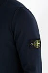 Stone Island Трикотажный тройер на молнии синий из мягкого хлопка - логотип бренда. 100% хлопок. молния. Страна производитель: Италия. Уход: специализированная чистка - фото 5