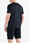 Navy Blue Slim Fit T-Shirt with Compass Logo Patch Stone Island - brand logo. 100% cotton. Country of manufacture: Italy. Care: specialized cleaning - photo 4