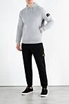 Худі з капюшоном і нашивкою у вигляді компаса з бавовни Stone Island - логотип бренду. капюшон з куліскою. 100% бавовна. кишеня кенгуру. Країна виробник: Італія. Догляд: спеціалізоване чищення - фото 2