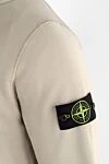 Stone Island Спортивная кофта из хлопкового флиса с капюшоном бежевая - логотип бренда. капюшон. 100% хлопок. молния. Краманы: два боковых кармана. Страна производитель: Италия. Уход: специализированная чистка - фото 5