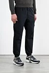 Stone Island Мужские брюки синие с эластичным поясом - логотип бренда. 97% хлопок, 3% эластан. два боковых кармана, два кармана на штанинах, один задний карман. Страна производитель: Италия. Уход: специализированная чистка - фото 3