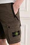 Stone Island Шорти-бермуди Cargo з бавовни з п'ятьма кишенями - 100% бавовна. гудзик, блискавка, кнопки. дві бічні кишені, одна задня кишеня, дві кишені на штанинах. Країна виробник: Італія. Догляд: спеціалізоване чищення - фото 5