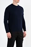 Stone Island Синій чоловічий джемпер з вовни з логотипом - логотип бренду. 100% шерсть. Країна виробник: Італія. Догляд: спеціалізоване чищення - фото 3