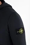 Stone Island Худи из органического хлопкового флиса с капюшоном синее - логотип бренда. капюшон. 100% хлопок. большой передний карман. Страна производитель: Италия. Уход: специализированная чистка - фото 5