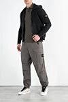 Спортивная кофта из хлопка с капюшоном черная Stone Island - логотип бренда. капюшон. 100% хлопок. молния. Краманы: два боковых кармана. Страна производитель: Италия. Уход: специализированная чистка - фото 2