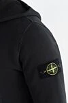 Stone Island Спортивная кофта из хлопка с капюшоном черная - логотип бренда. капюшон. 100% хлопок. молния. Краманы: два боковых кармана. Страна производитель: Италия. Уход: специализированная чистка - фото 5