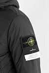 Stone Island Серая куртка с капюшоном и логотипом мужская - логотип бренда . капюшон. 100% полиамид. молния. два боковых кармана. Страна производитель: Италия. Уход: специализированная чистка - фото 5