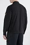 Black cotton shirt with zipper and logo Stone Island - brand logo . 100% cotton. buttons, zipper. chest pocket. Country of manufacture: Italy. Care: specialized cleaning - photo 4
