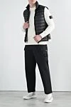 Black men's vest with zipper Stone Island - 100% polyamide. Closure: zipper. two side pockets. Country of manufacture: Italy. Care: specialized cleaning - photo 2