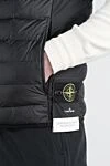 Stone Island Black men's vest with zipper - 100% polyamide. Closure: zipper. two side pockets. Country of manufacture: Italy. Care: specialized cleaning - photo 5