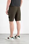 Men's shorts green with a pocket on the leg and a logo Stone Island - brand logo. 100% cotton. Closure: drawstring zipper. two side pockets, leg pocket, one back pocket. Country of manufacture: Italy. Care: specialized cleaning - photo 4