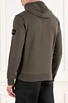 Organic Cotton Fleece Hoodie Green Stone Island - brand logo. hood. 100% cotton. large front pocket. Country of manufacture: Italy. Care: specialized cleaning - photo 4