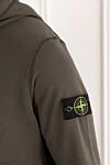 Stone Island Organic Cotton Fleece Hoodie Green - brand logo. hood. 100% cotton. large front pocket. Country of manufacture: Italy. Care: specialized cleaning - photo 5
