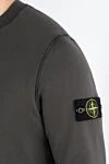 Stone Island Чоловіча сіра толстовка з бавовни з логотипом - логотип бренду. 100% бавовна. Країна виробник: Італія. Догляд: спеціалізоване чищення - фото 5