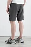 Men's gray shorts with a pocket on the leg and a logo Stone Island - brand logo. 100% cotton. Closure: drawstring zipper. two side pockets, leg pocket, one back pocket. Country of manufacture: Italy. Care: specialized cleaning - photo 4