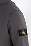 Stone Island Худи с капюшоном и нашивкой в ??виде компаса из хлопка серое - логотип бренда. Доплонительно: капюшон с кулиской. 100% хлопок. карман кенгуру. Страна производитель: Италия. Уход: специализированная чистка - фото 5