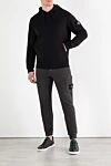Худи с капюшоном и нашивкой в ??виде компаса из хлопка черное Stone Island - логотип бренда. Доплонительно: капюшон с кулиской. 100% хлопок. карман кенгуру. Страна производитель: Италия. Уход: специализированная чистка - фото 2