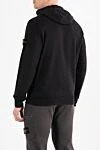 Худи с капюшоном и нашивкой в ??виде компаса из хлопка черное Stone Island - логотип бренда. Доплонительно: капюшон с кулиской. 100% хлопок. карман кенгуру. Страна производитель: Италия. Уход: специализированная чистка - фото 4