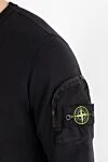 Stone Island Свитшот мужской черный из хлопка с карманом на рукаве - логотип бренда. 100% хлопок. карман на молнии на рукаве. Страна производитель: Италия. Уход: специализированная чистка - фото 5