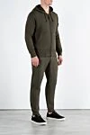 Stone Island Зеленый спортивный костюм с капюшоном на молнии - логотип бренда. капюшон. 100% хлопок. карман на штанине, два боковых кармана. Страна производитель: Италия. Уход: специализированная чистка - фото 3