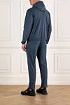 Прогулочный костюм голубой с капюшоном Tombolini - капюшон. 84% полиамид, 16% эластан. молния, кулиска. Страна производитель: Италия. Уход: специализированная чистка - фото 4