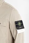 Stone Island Beige jacket with hood and asymmetrical pockets - asymmetric chest pockets, brand logo. hood. 100% polyester. buttons, zipper. two side pockets, two chest pockets. Country of manufacture: Italy. Care: specialized cleaning - photo 5